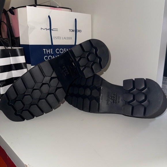 Pedro Garcia Zavanna Block Heel Loafer-  BLACK PATENT PLATFORM - Picture 6 of 7